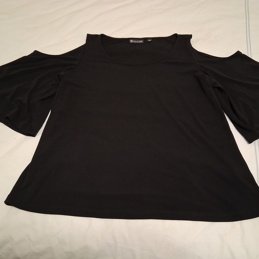Black Cold Shoulder Blouse